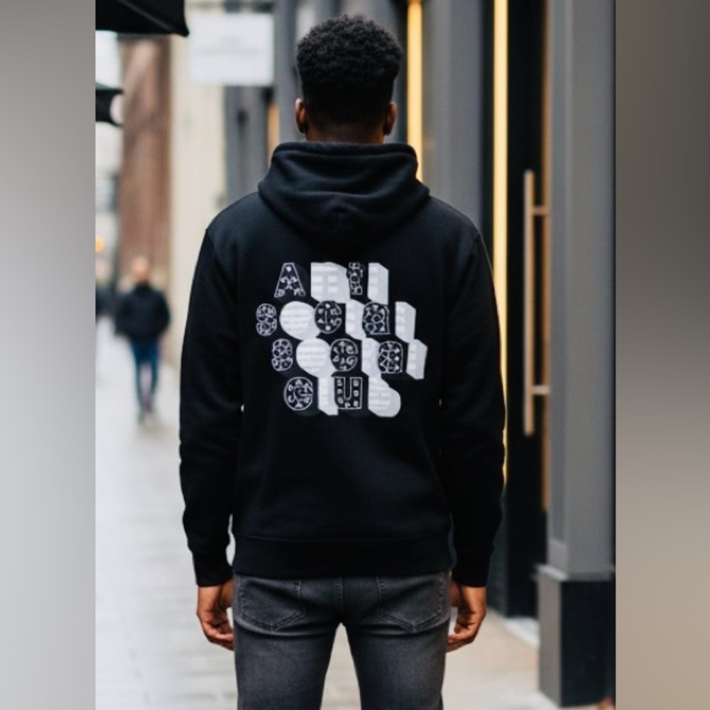NWT Anti Social Social Club SZ M black/white/gray “Sign Me Up Hoodie”/bust 42”